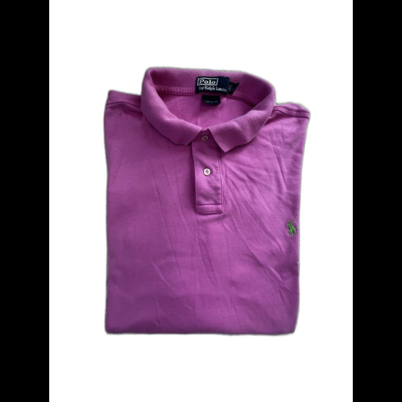 Polo by Ralph Lauren Men's Polo Shirt Short Sleeve Pink Custom Fit Size 2XL - Picture 10 of 10